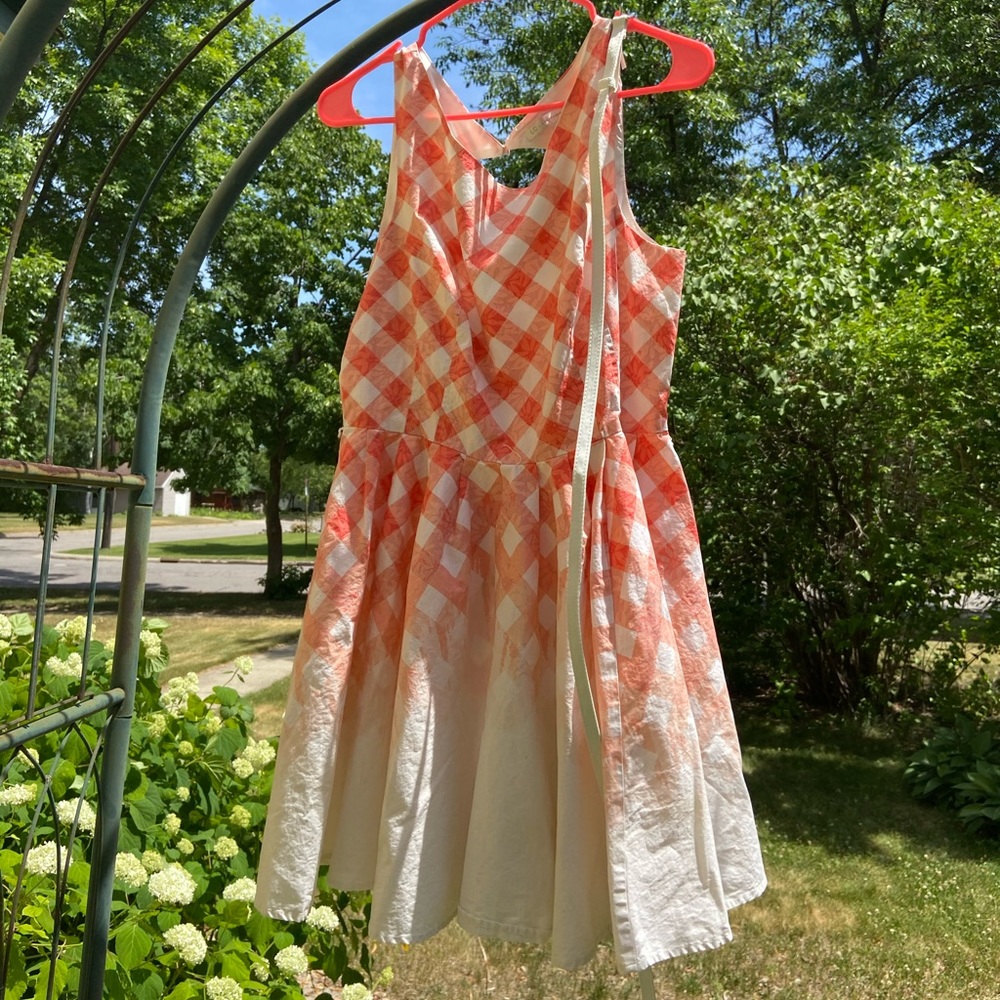 Pink check dress